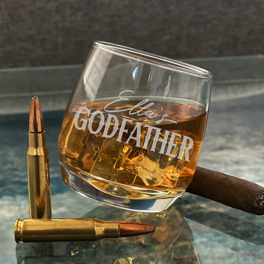 Custom Godfather Rocking Whiskey Glass